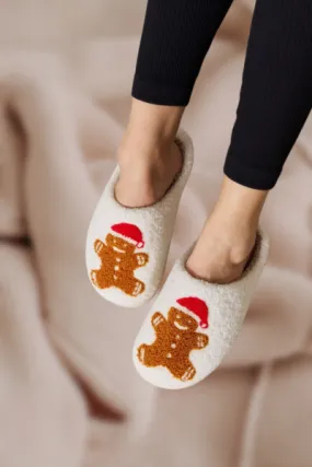 Gingerbread Men Cozy Slippers