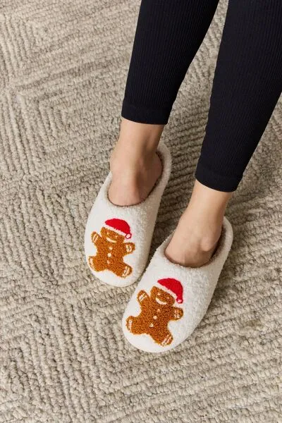 Gingerbread Men Cozy Slippers