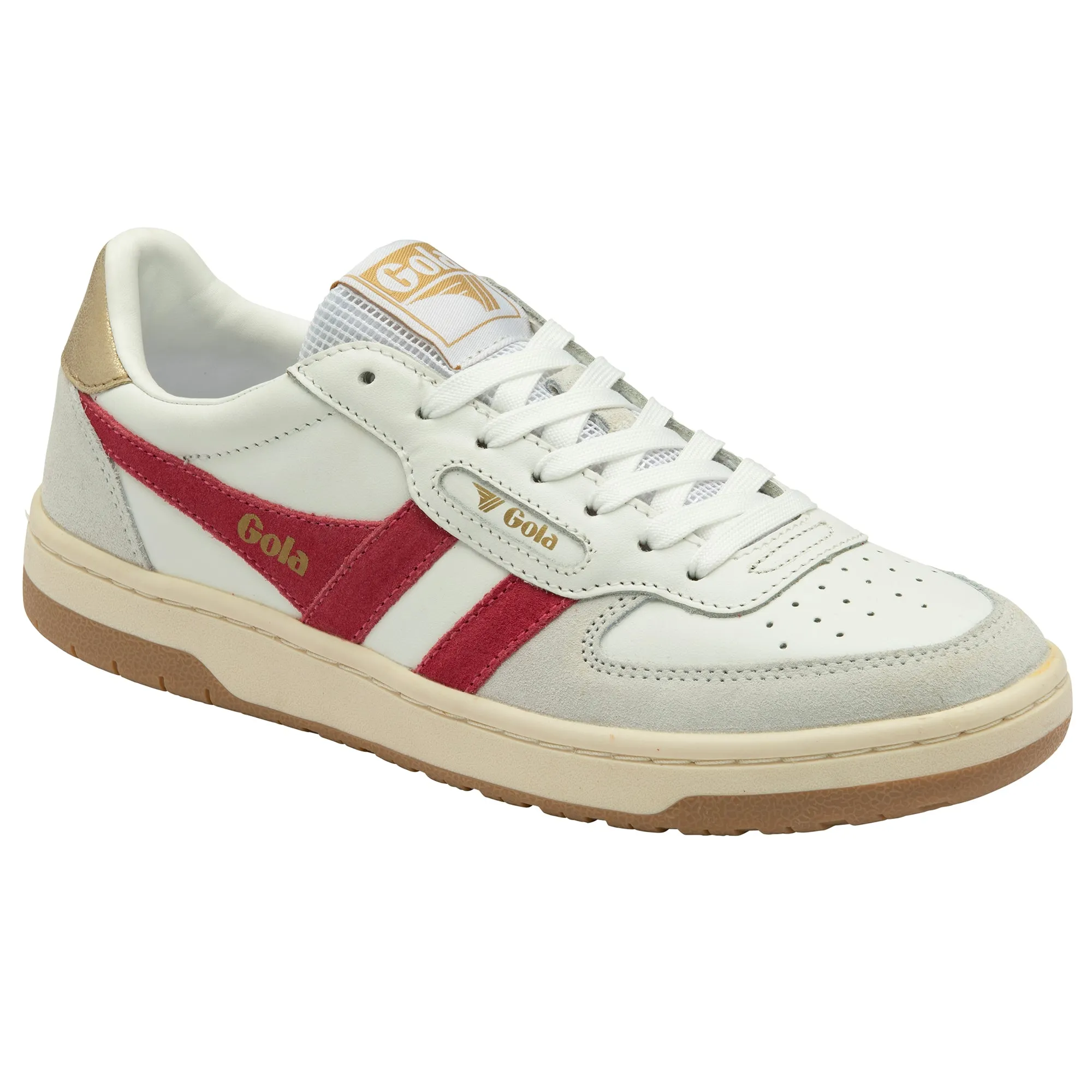 GOLA Hawk Sneaker - White/Raspberry/Gold