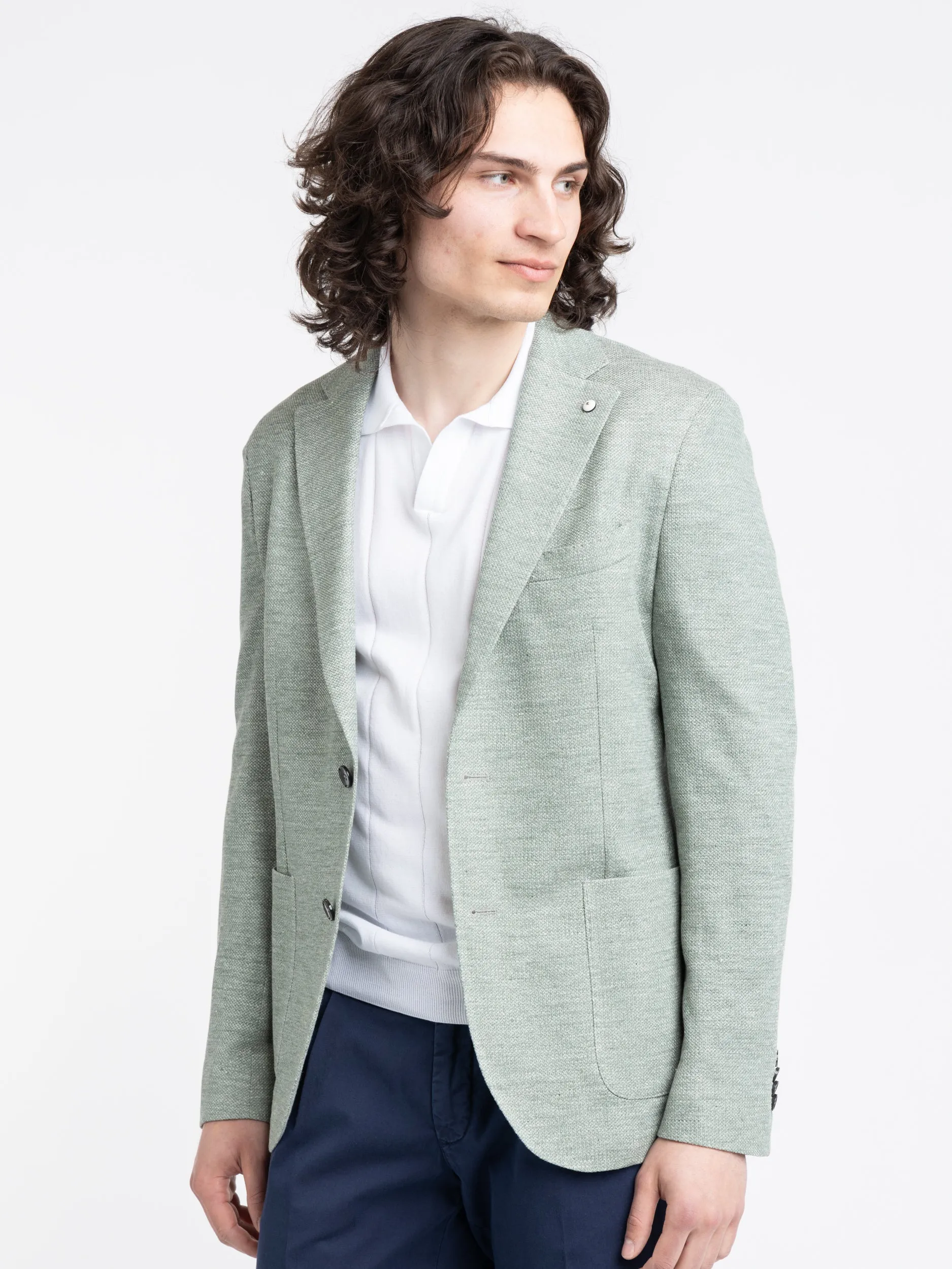 Green Jack Cotton-Linen Sport Jacket