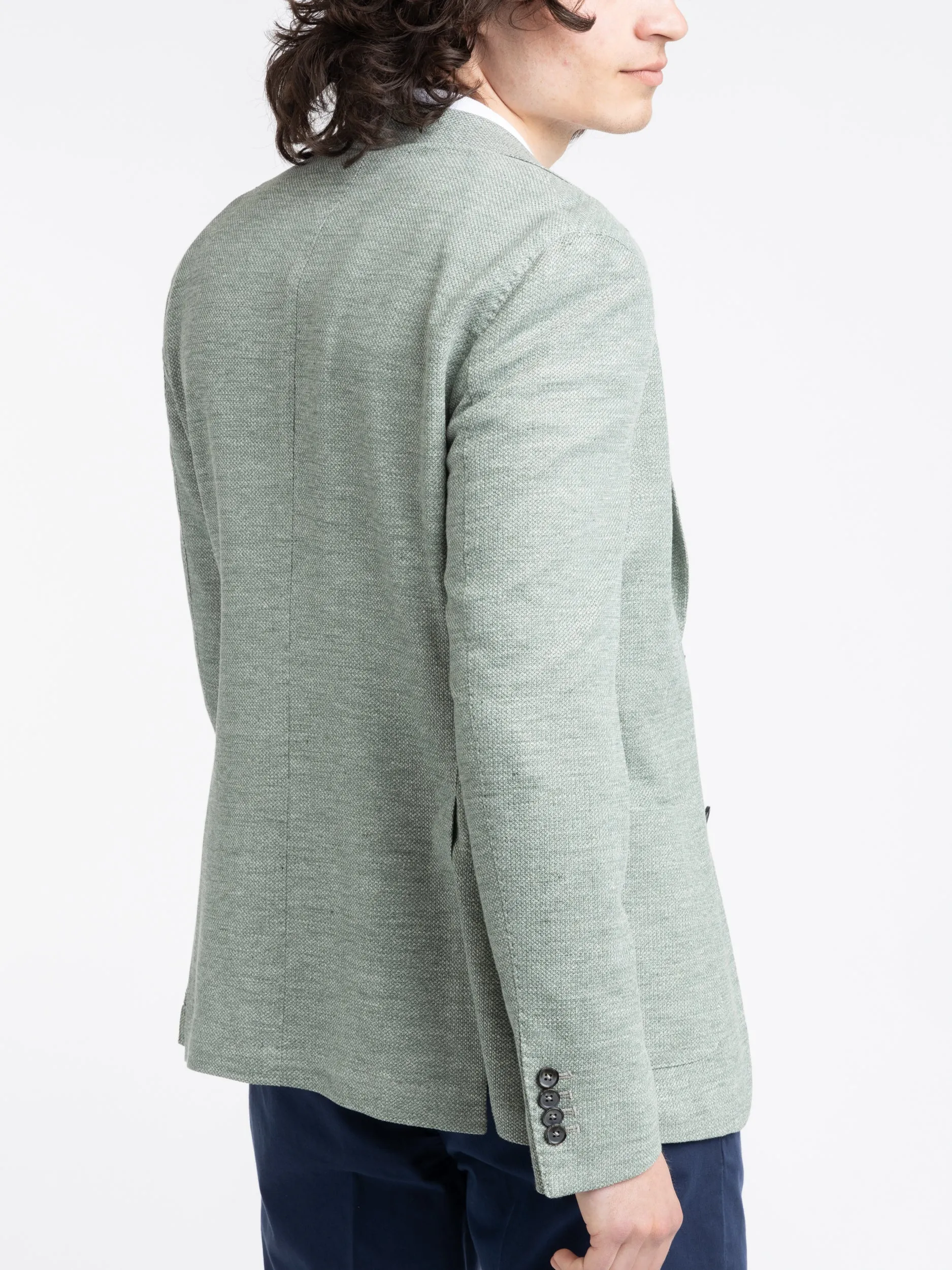 Green Jack Cotton-Linen Sport Jacket