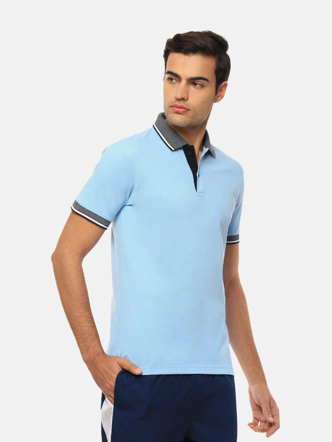 Hummel Eunike Men Blue Tshirt B2B Polo