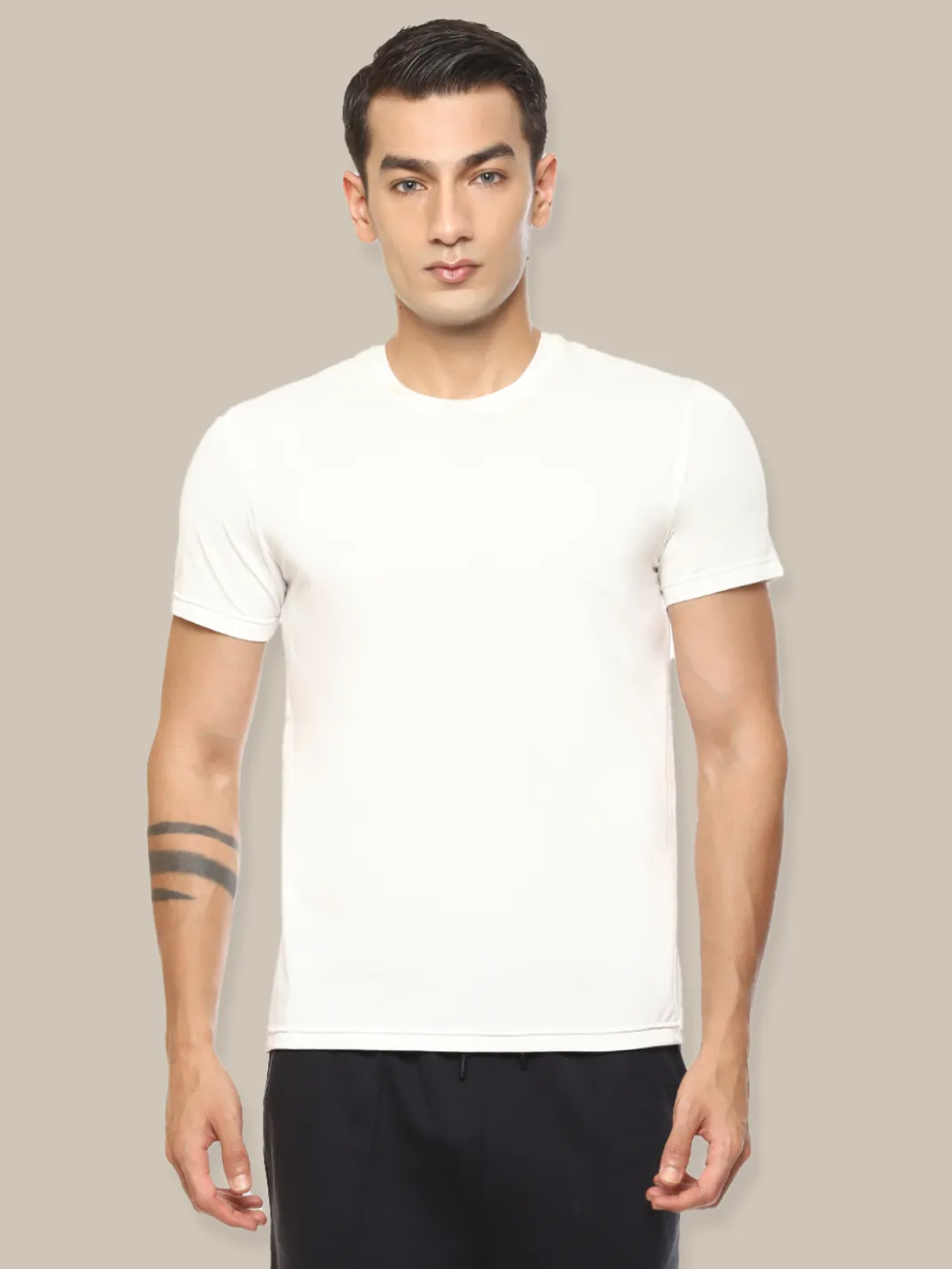 Hummel Genise Men White Poly T-Shirt