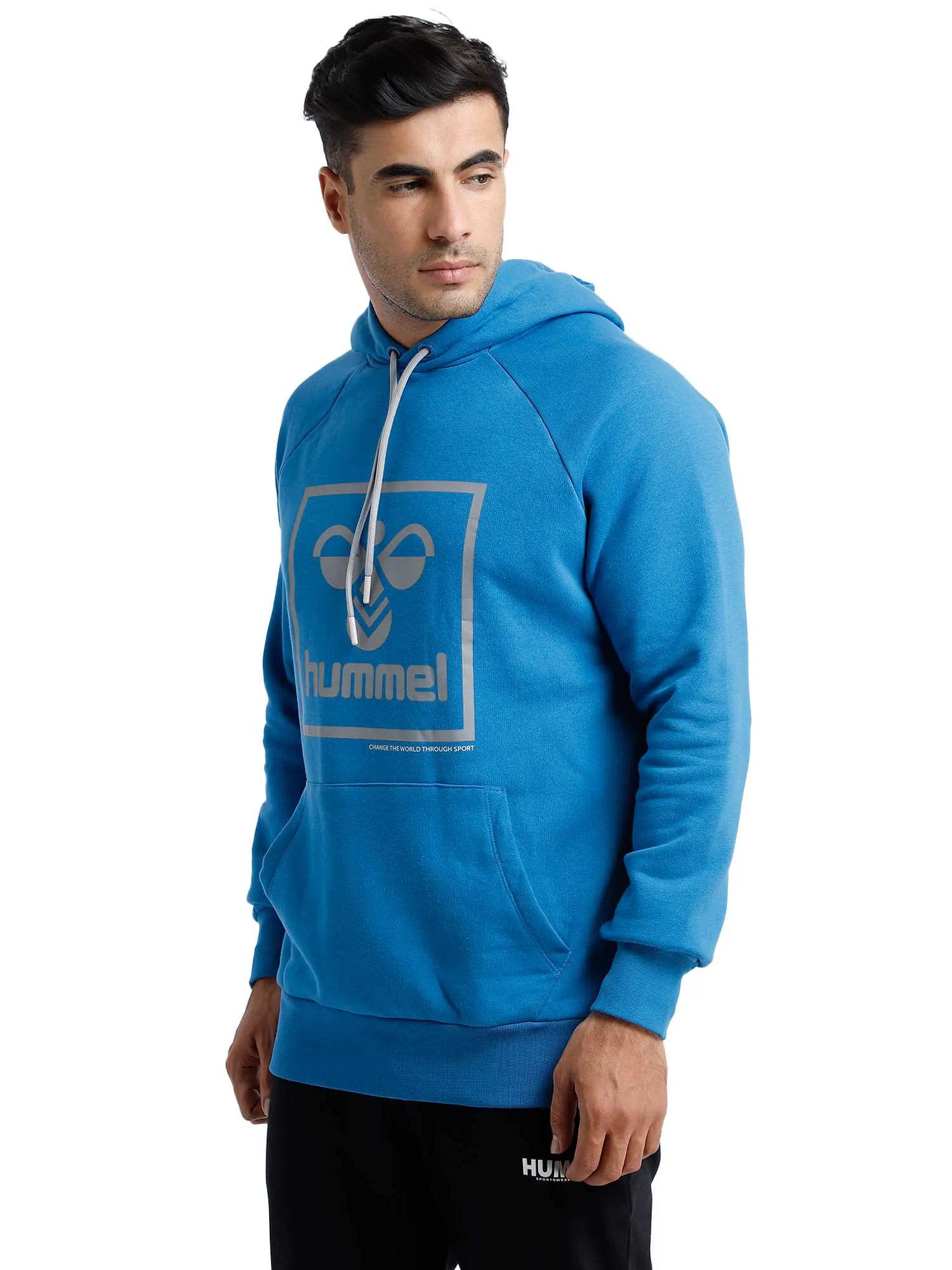 Isam Men Blue Hoodie