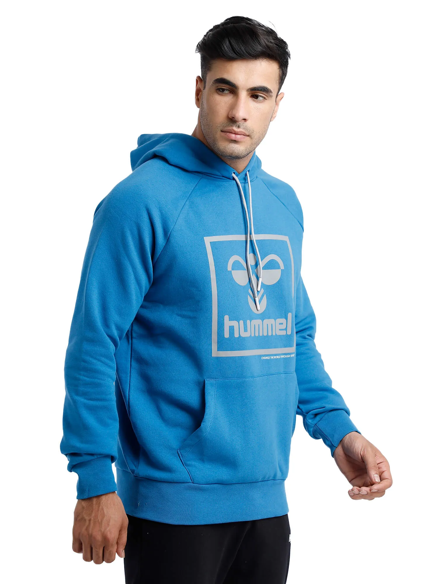 Isam Men Blue Hoodie