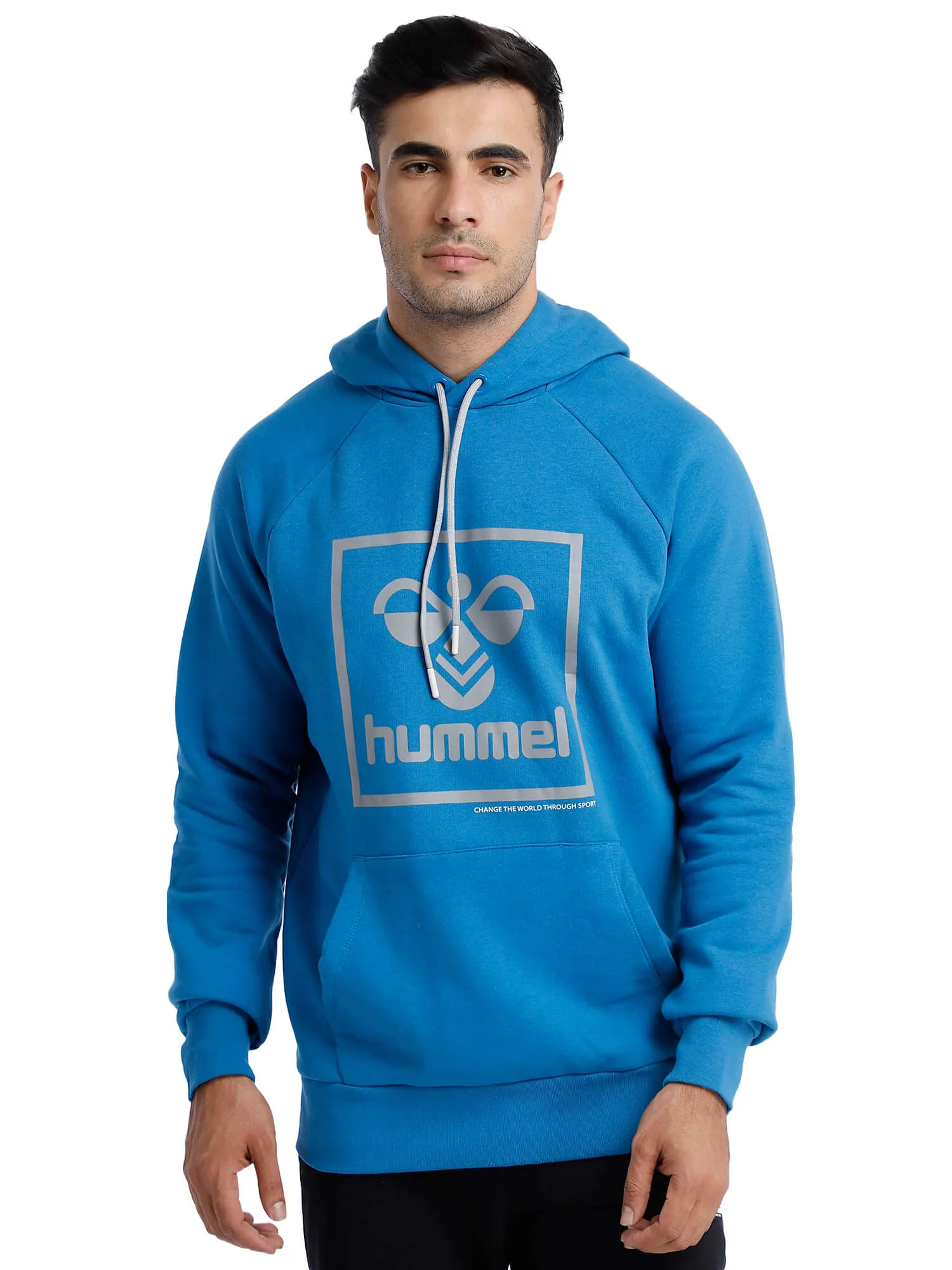 Isam Men Blue Hoodie