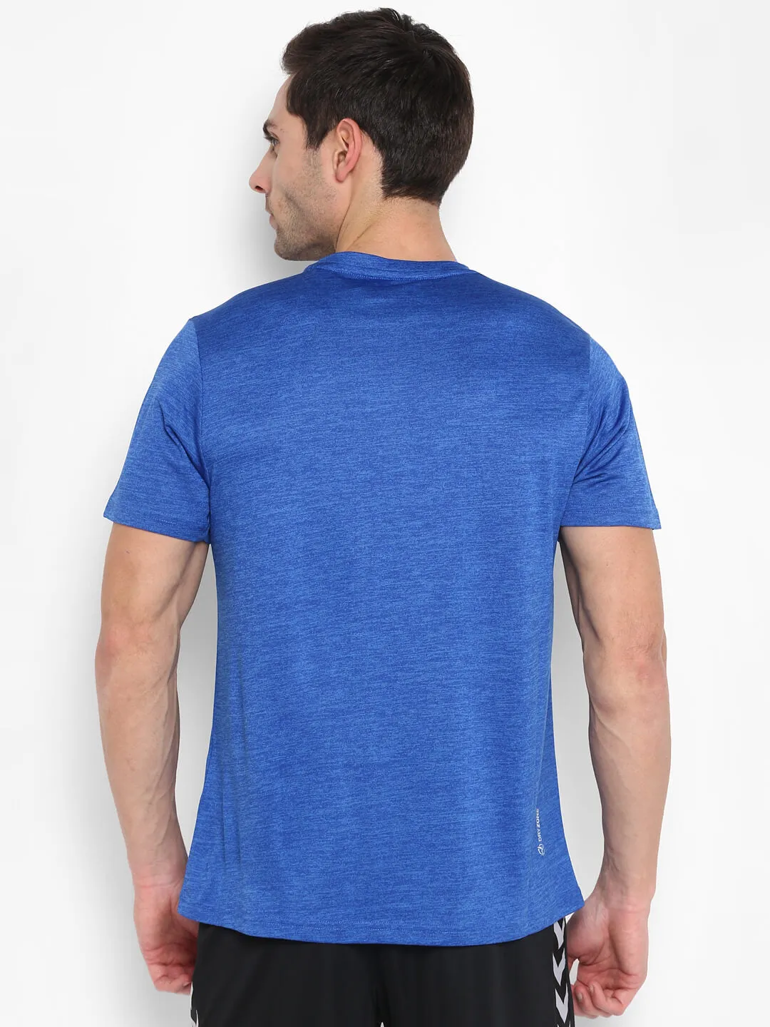 Jensen Men Polyester Blue T-Shirt