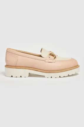 Ladies Slip On Loafers Pod Leather Ladies Shoes Pink Kendal sale