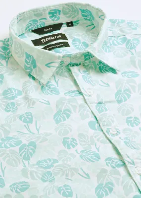 Leaf Printed Mens Half Sleeve Shirt