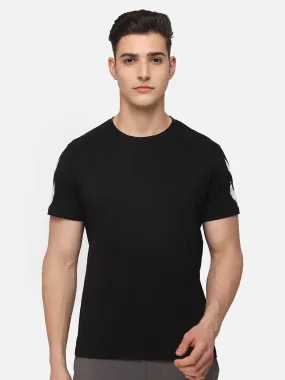 Legacy Men Cotton Black Chevron T-Shirt