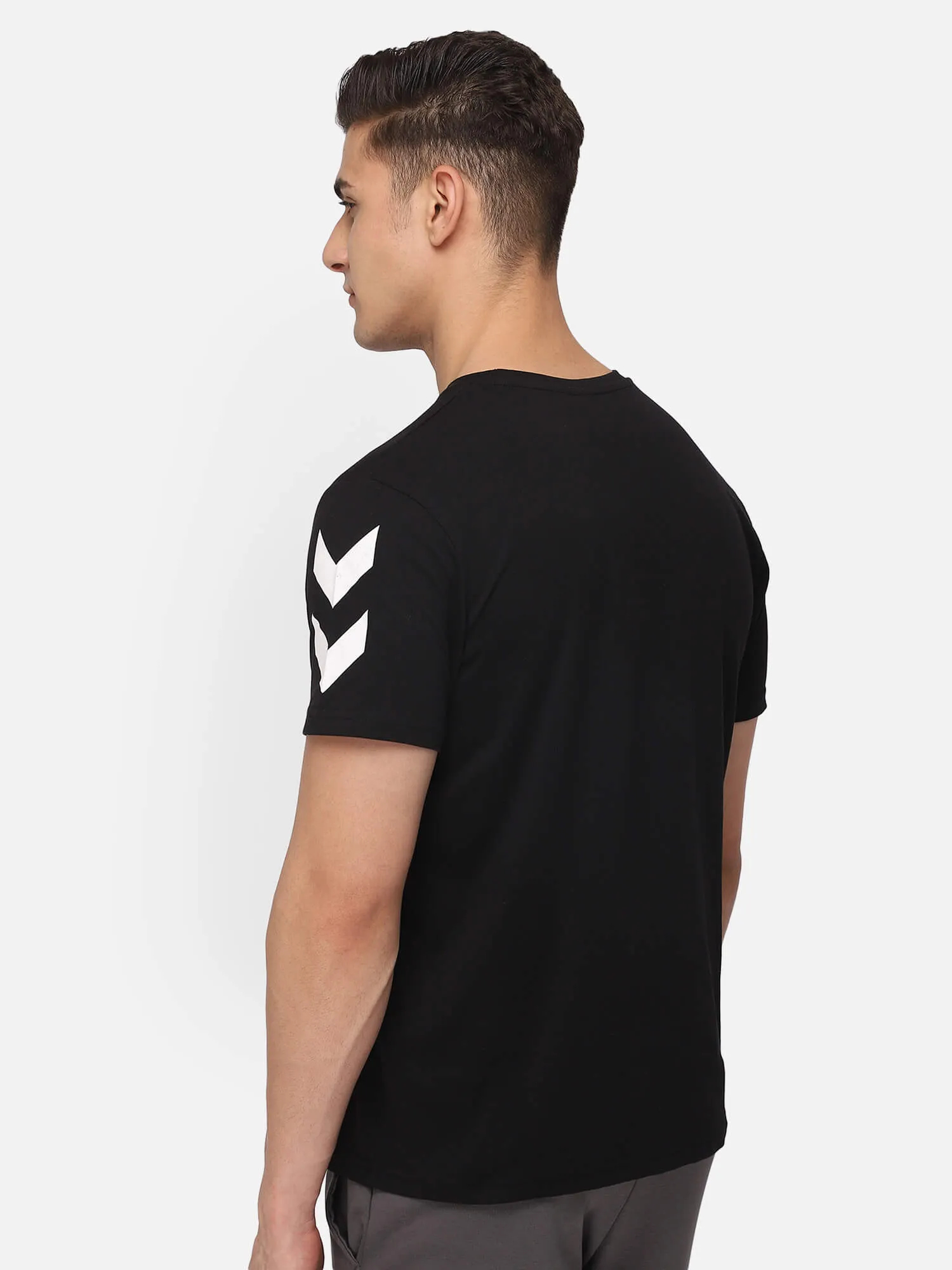 Legacy Men Cotton Black Chevron T-Shirt