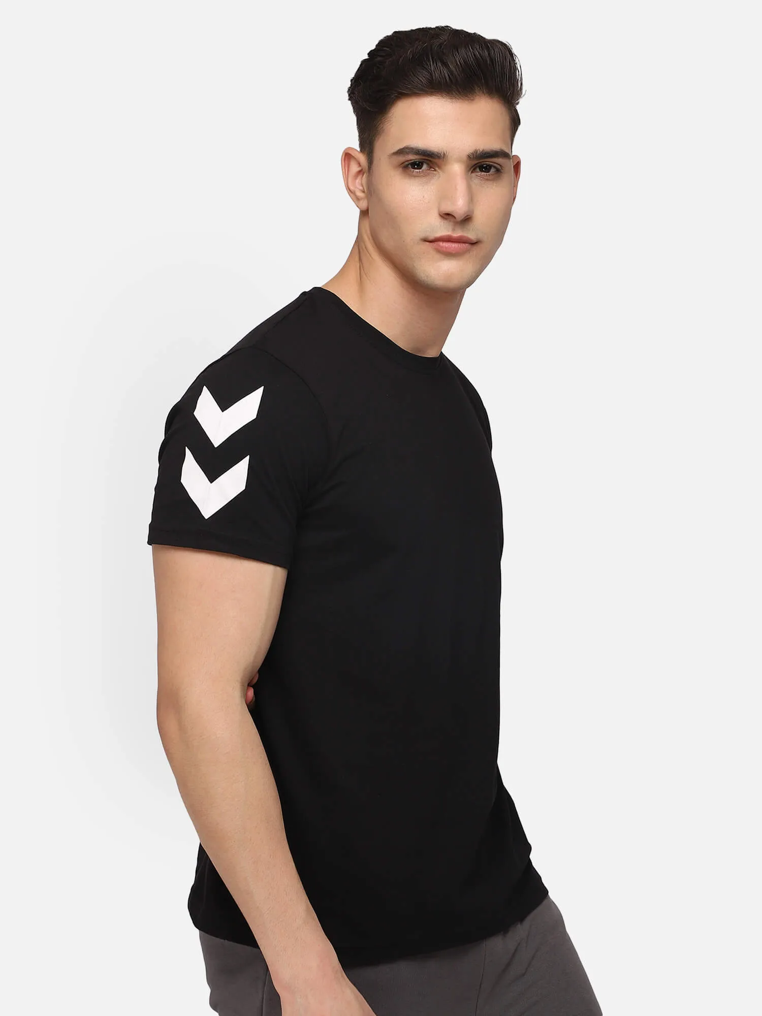 Legacy Men Cotton Black Chevron T-Shirt