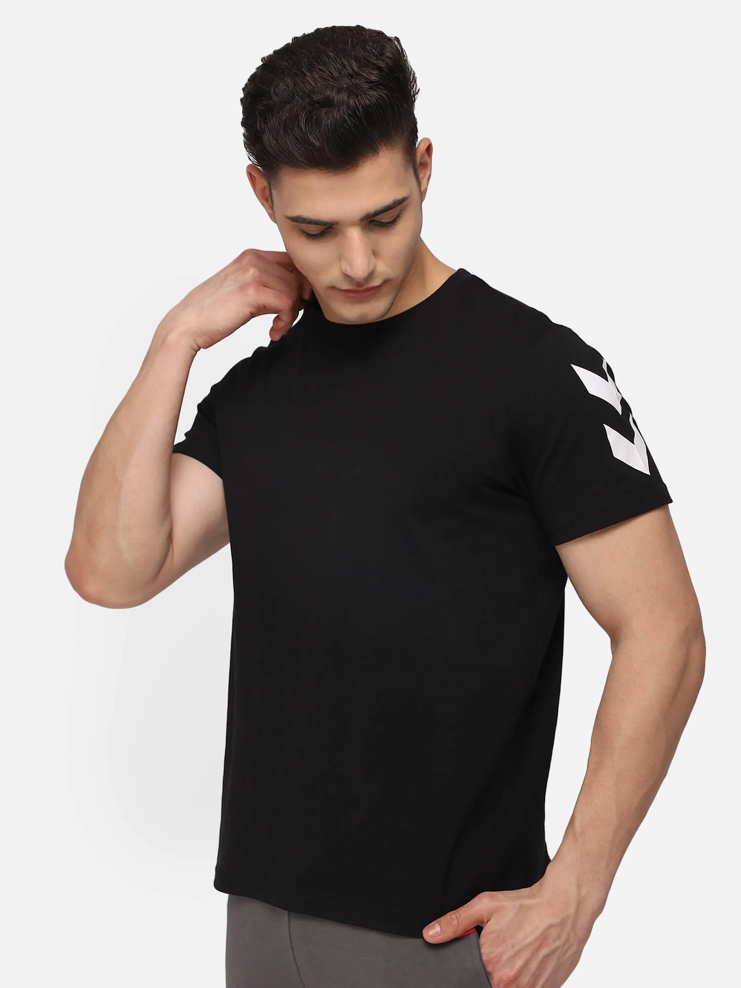 Legacy Men Cotton Black Chevron T-Shirt