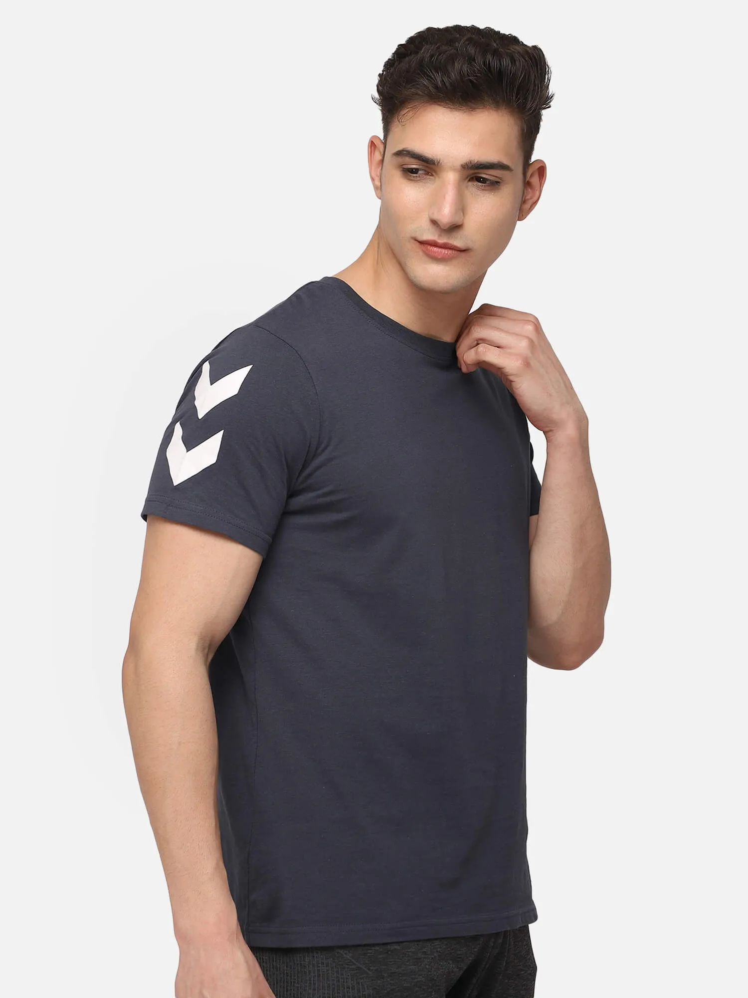 Legacy Men Cotton Blue Chevron T-Shirt