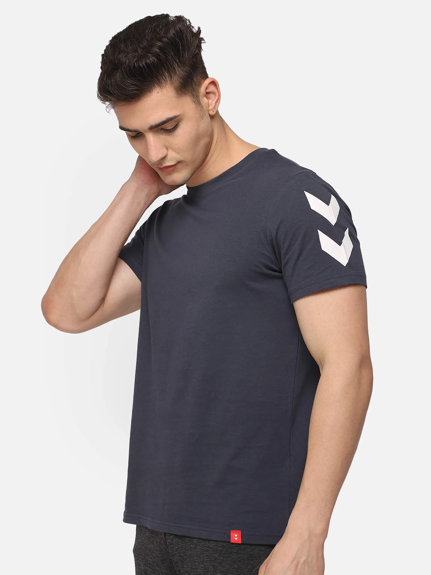 Legacy Men Cotton Blue Chevron T-Shirt