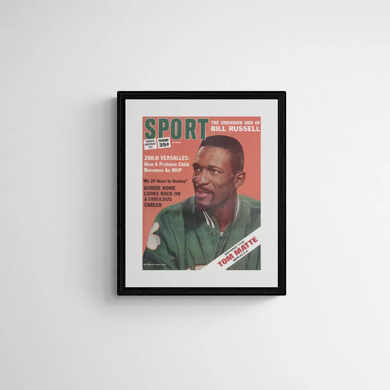 March 1966 SPORT Cover (Bill Russell, Boston Celtics)