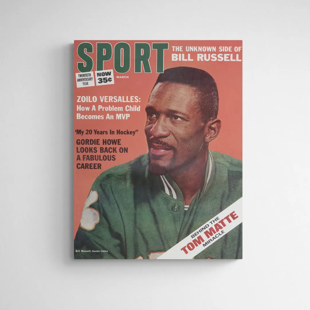 March 1966 SPORT Cover (Bill Russell, Boston Celtics)