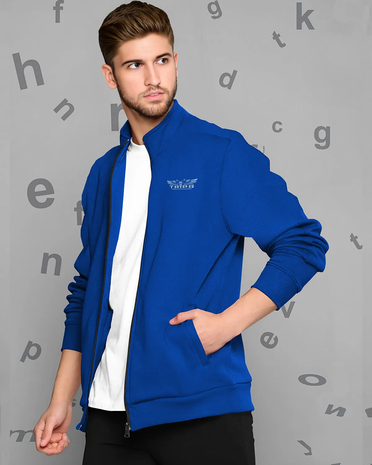 Men Blue Casual Jacket