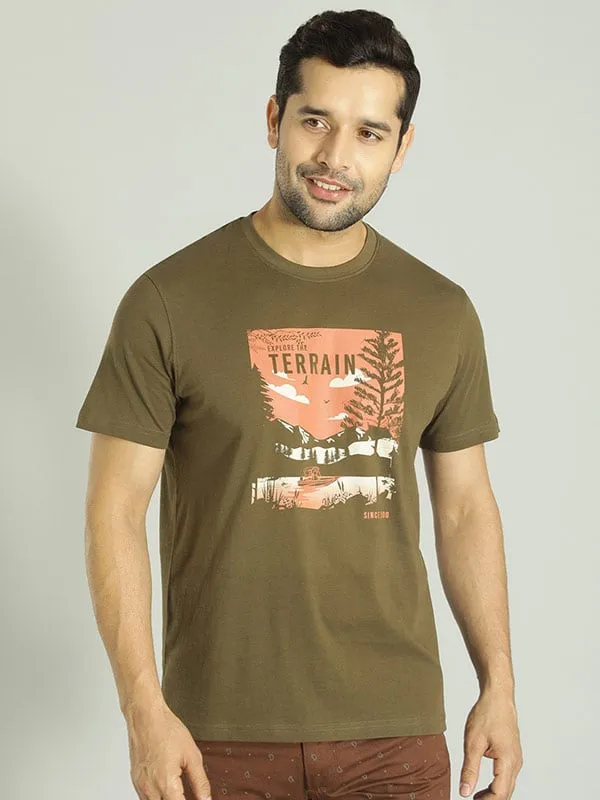 Men Graphic Crew Neck T-Shirt