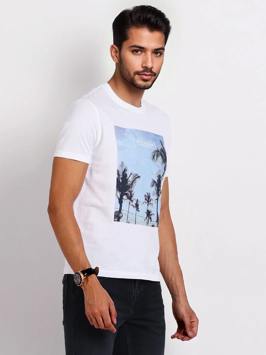 Men Graphic Crew Neck T-Shirt