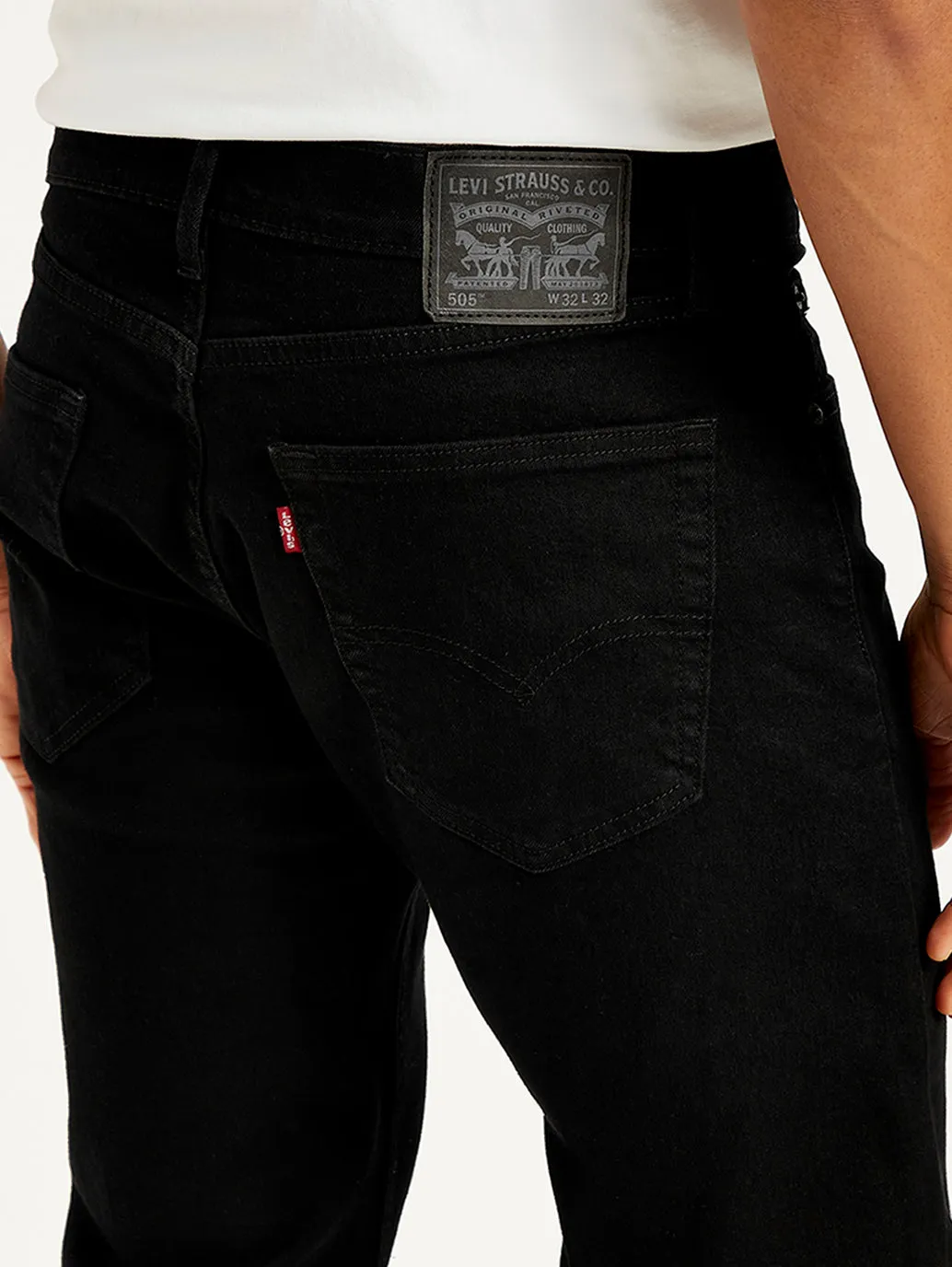 Men's 505 Solid Black Jeans