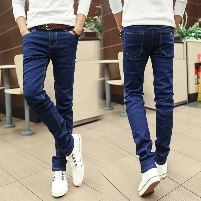 Men's Fashionable Shiny Jeans.