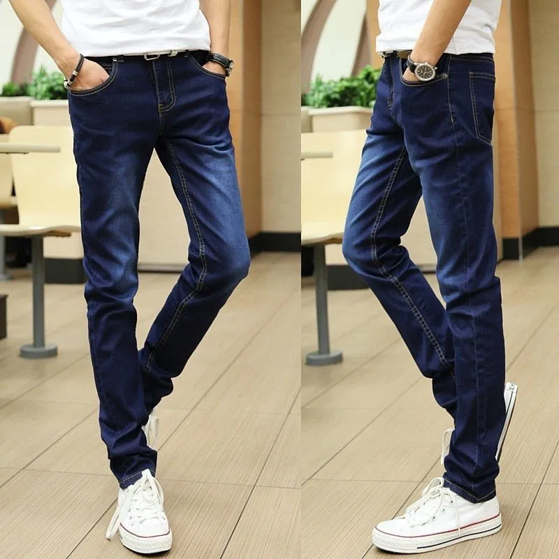 Men's Fashionable Shiny Jeans.