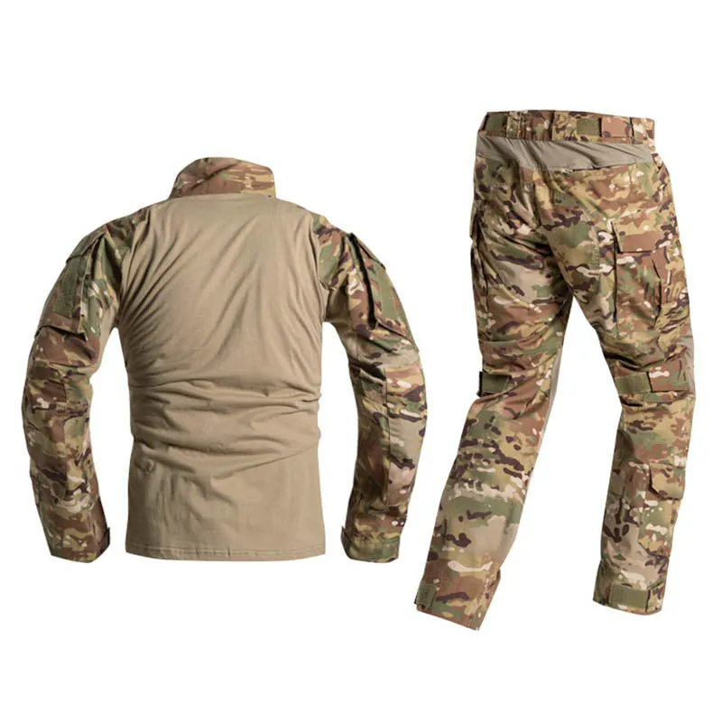 Men's Military Style T-shirt and Pants Suits Outdoor Tactical Suits Security Uniform