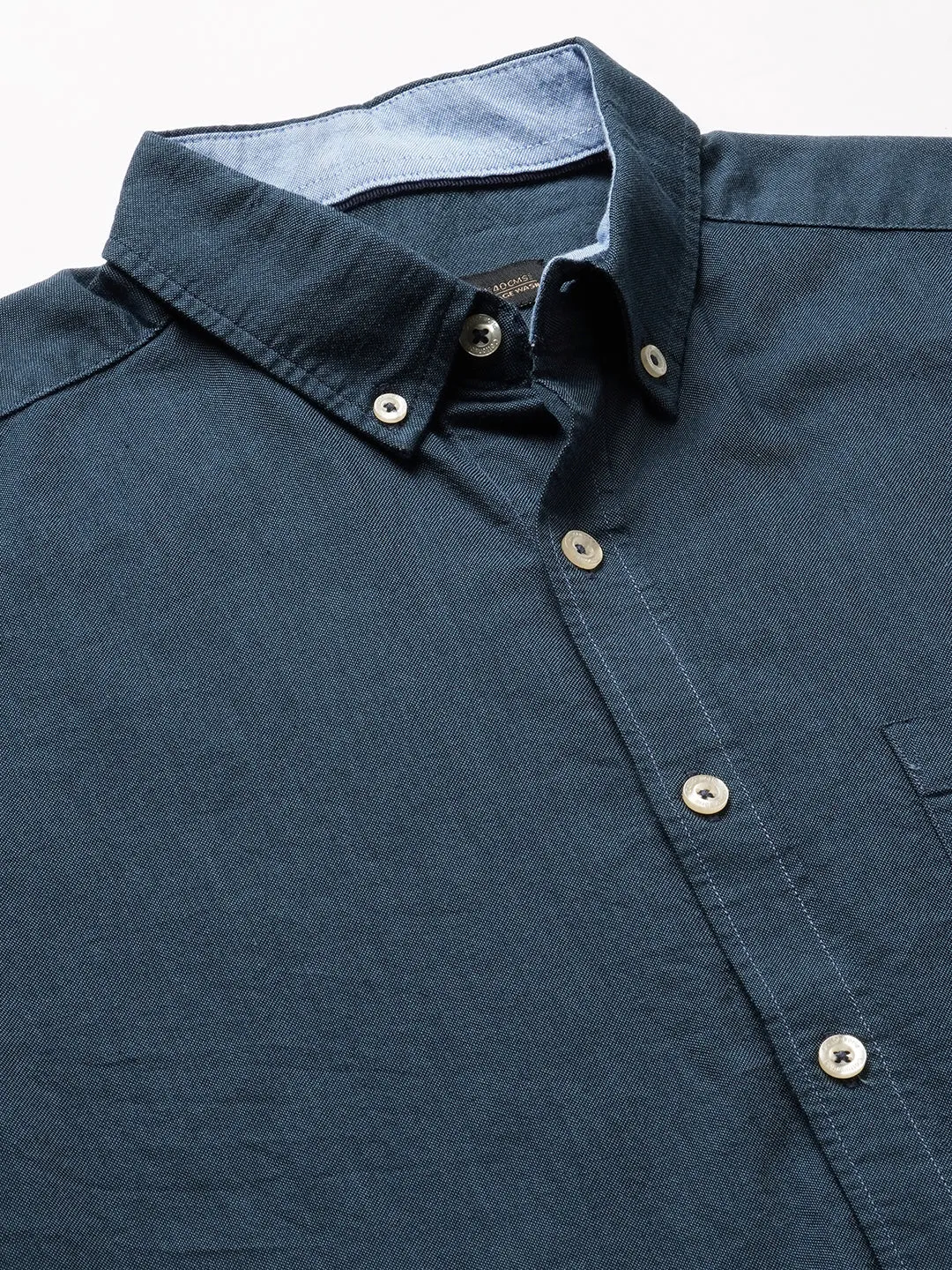 Men's Oxford  Navy Cotton Regular Fit Shirt