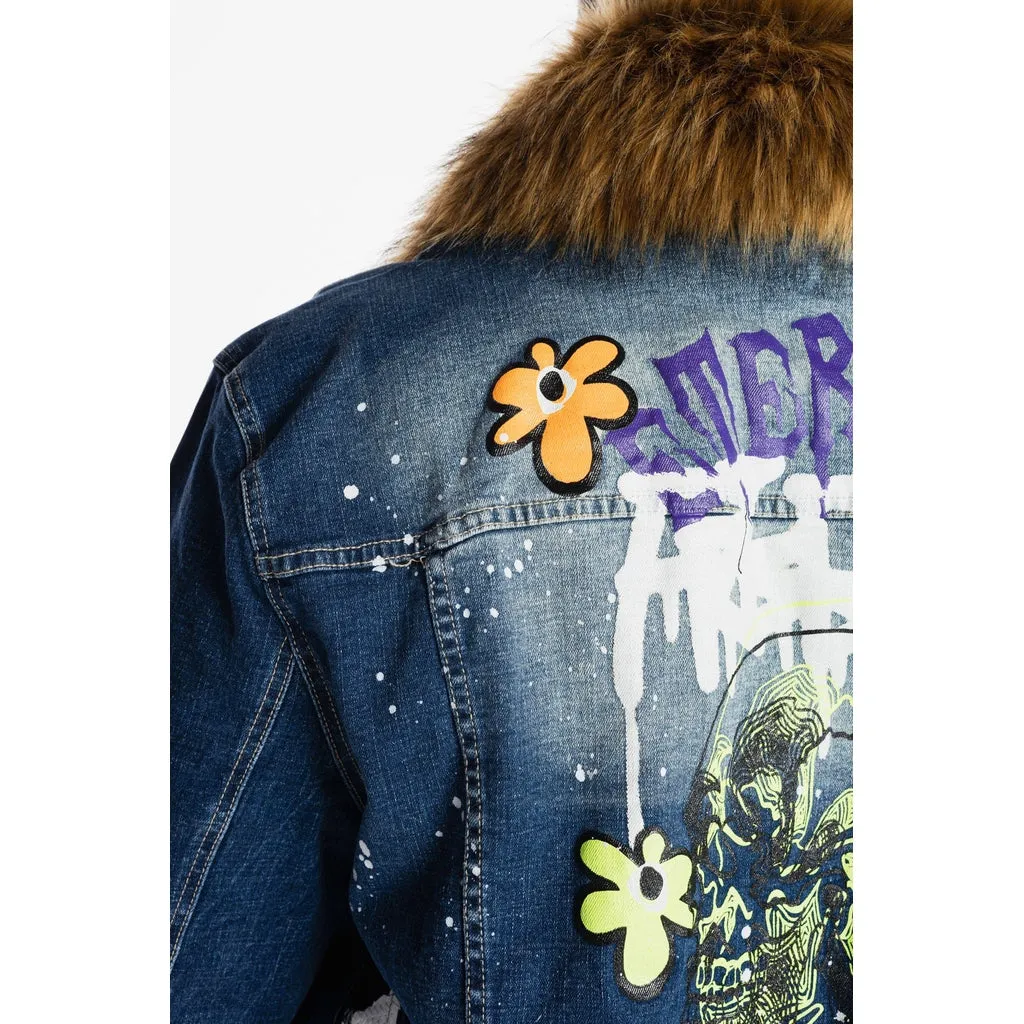 Patch Fashion Jacket - Belfast Blue