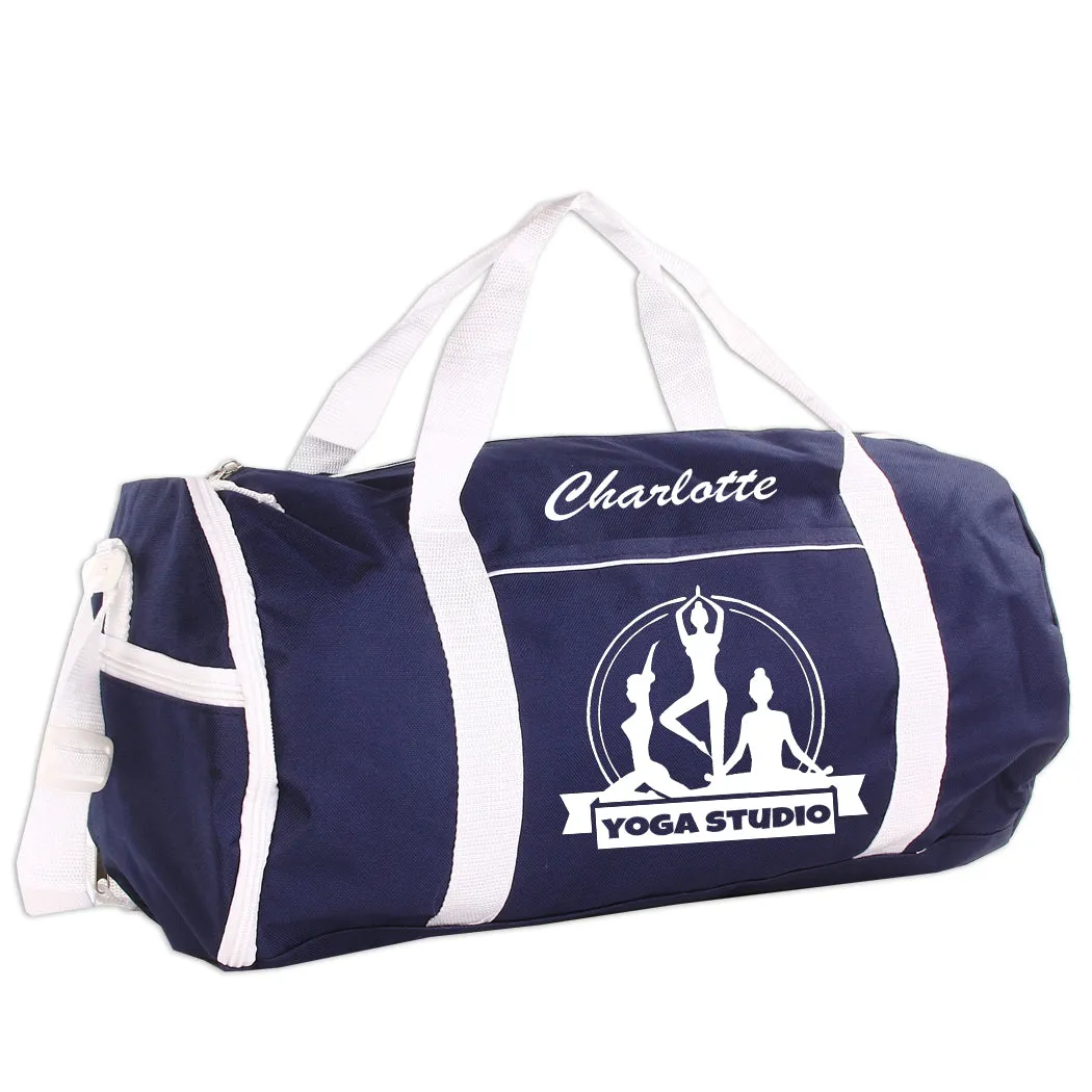 Personalized Sport/Gym Roll Duffel Bag - Yoga (Available in 4 Colors)