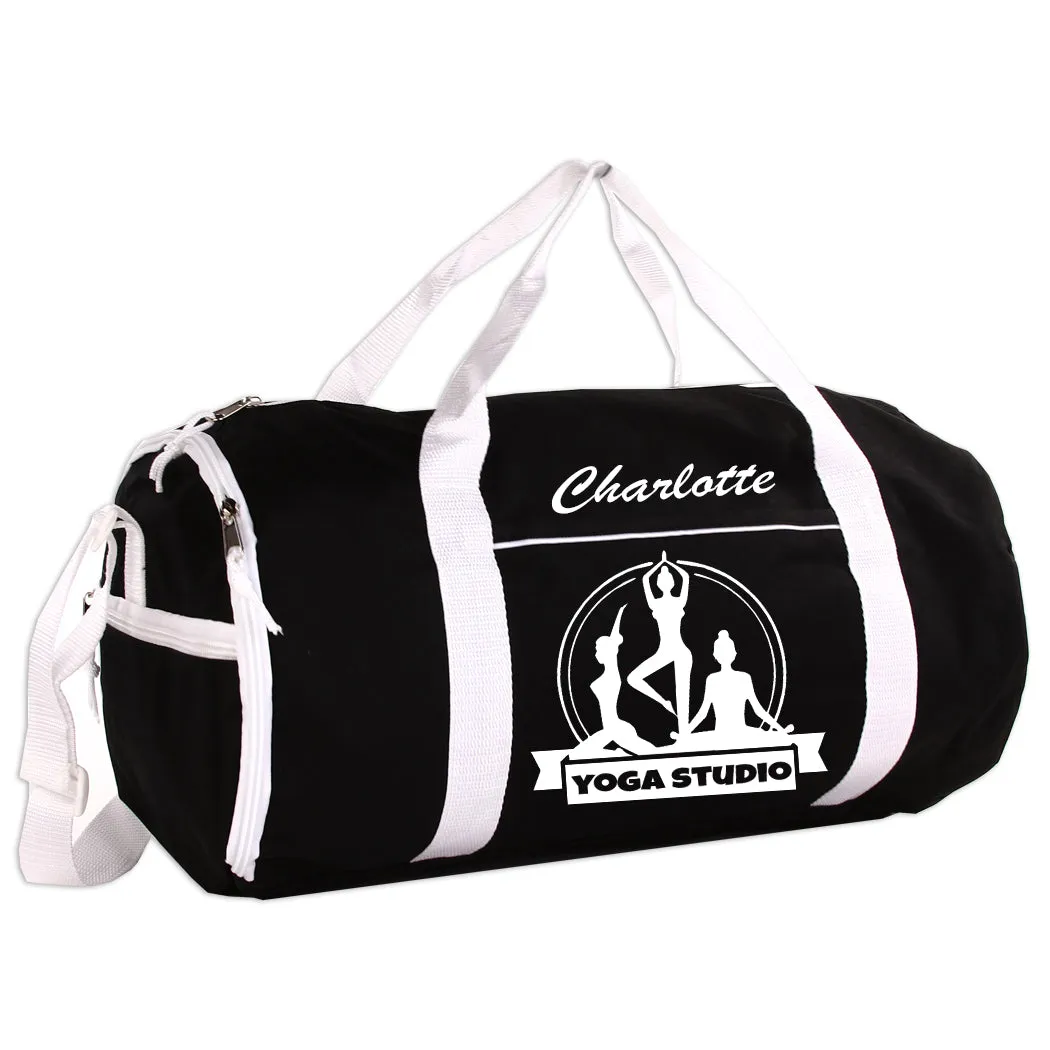 Personalized Sport/Gym Roll Duffel Bag - Yoga (Available in 4 Colors)