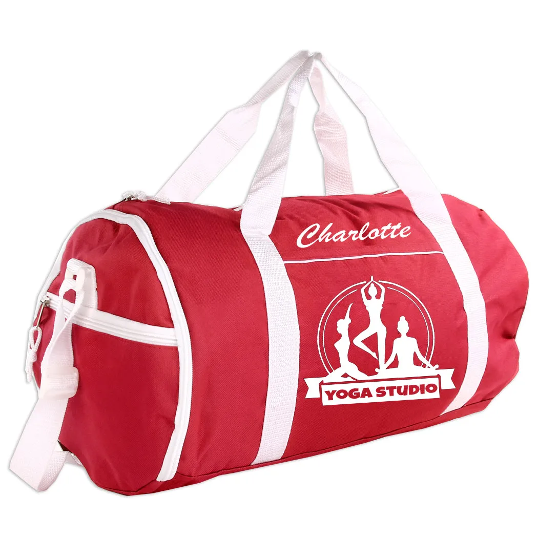 Personalized Sport/Gym Roll Duffel Bag - Yoga (Available in 4 Colors)