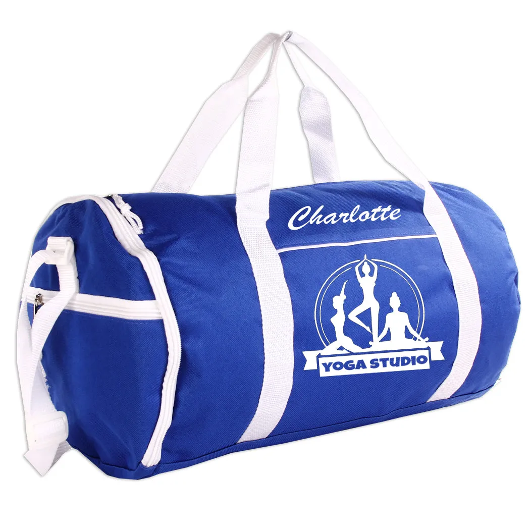 Personalized Sport/Gym Roll Duffel Bag - Yoga (Available in 4 Colors)