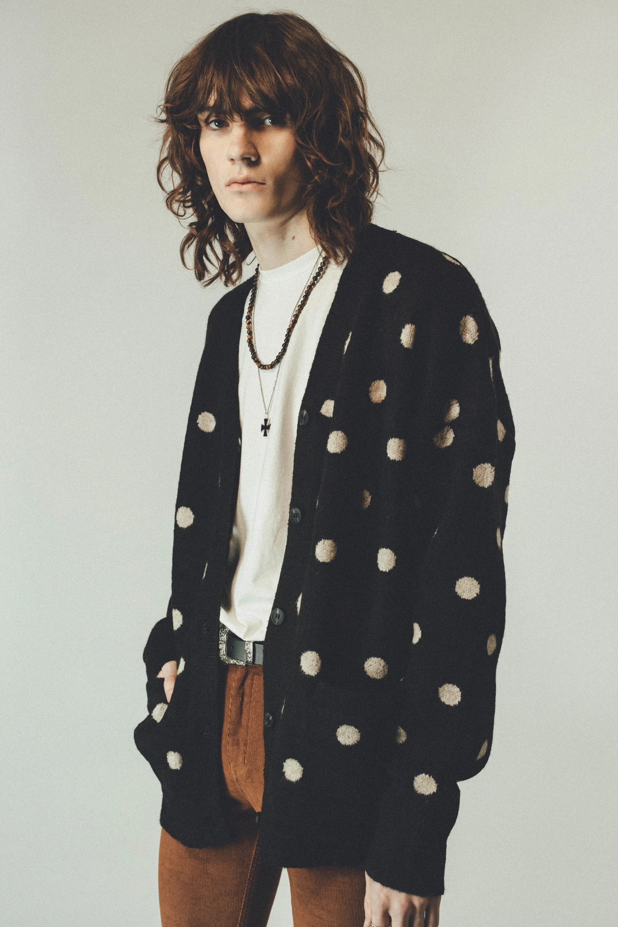 Polka Dot Cardigan | Black & White