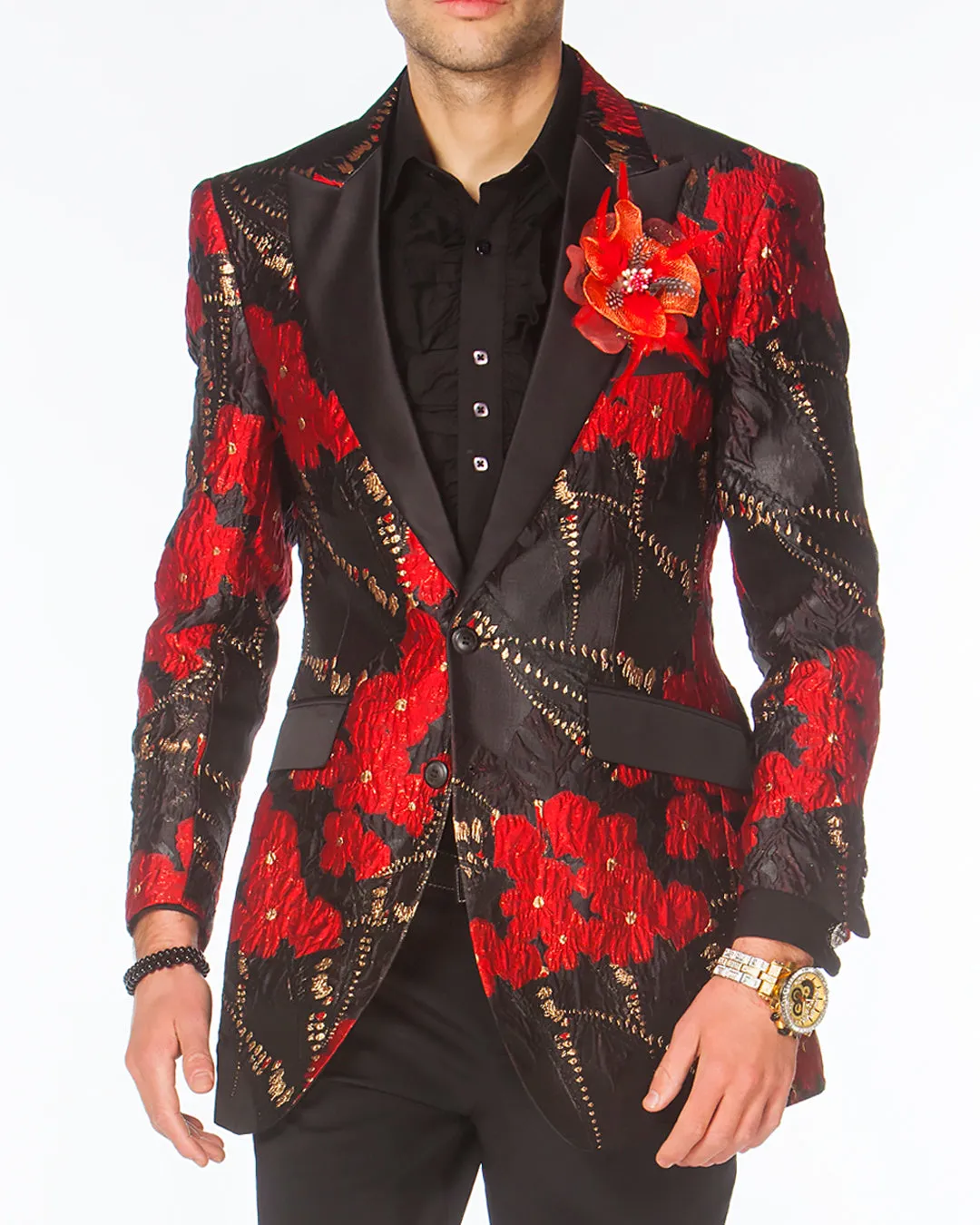 Prom Blazer - Prom 2021 - Venus Red - Semi Long Blazer