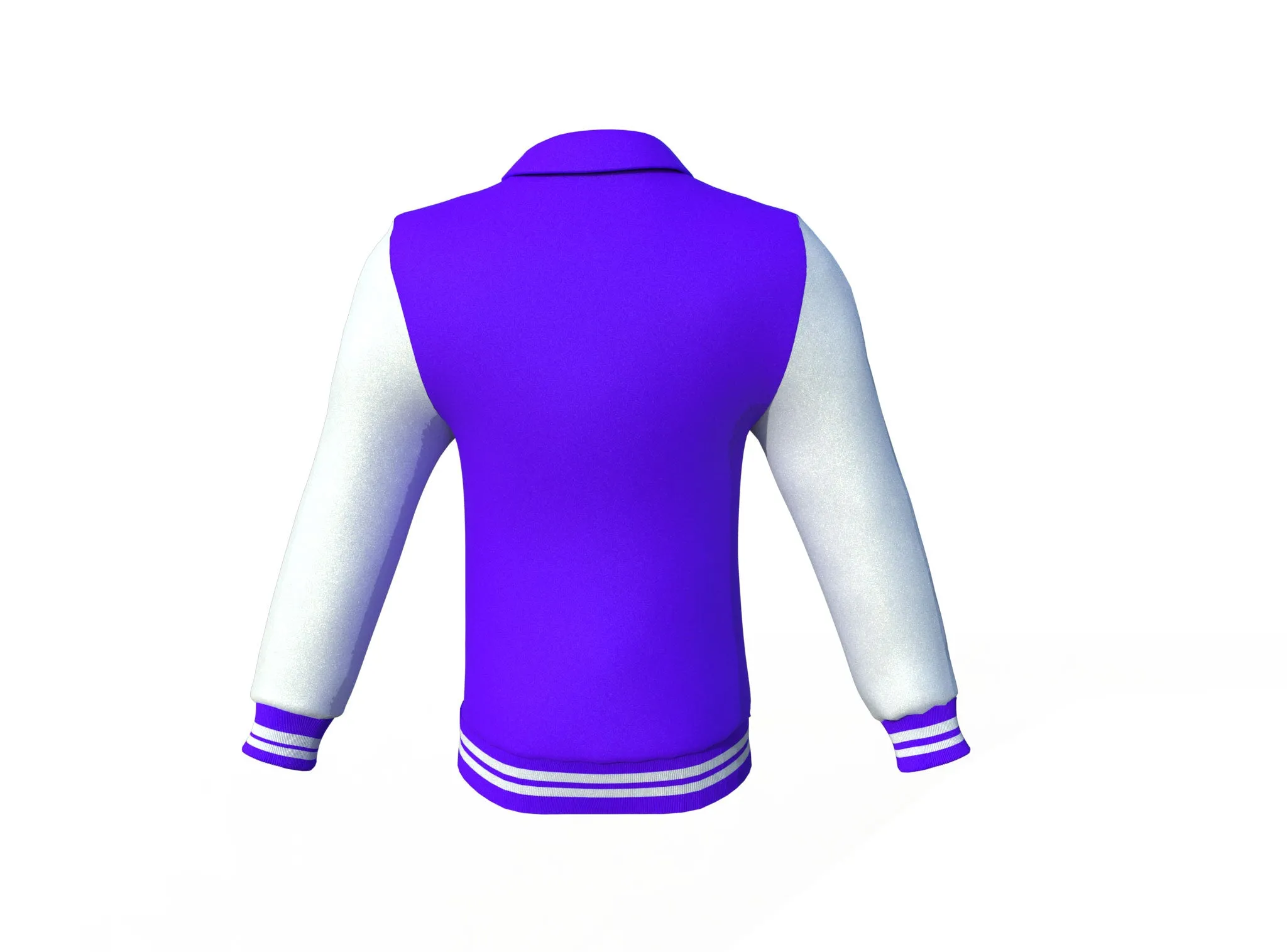 Purple Varsity Letterman Jacket with White Sleeves