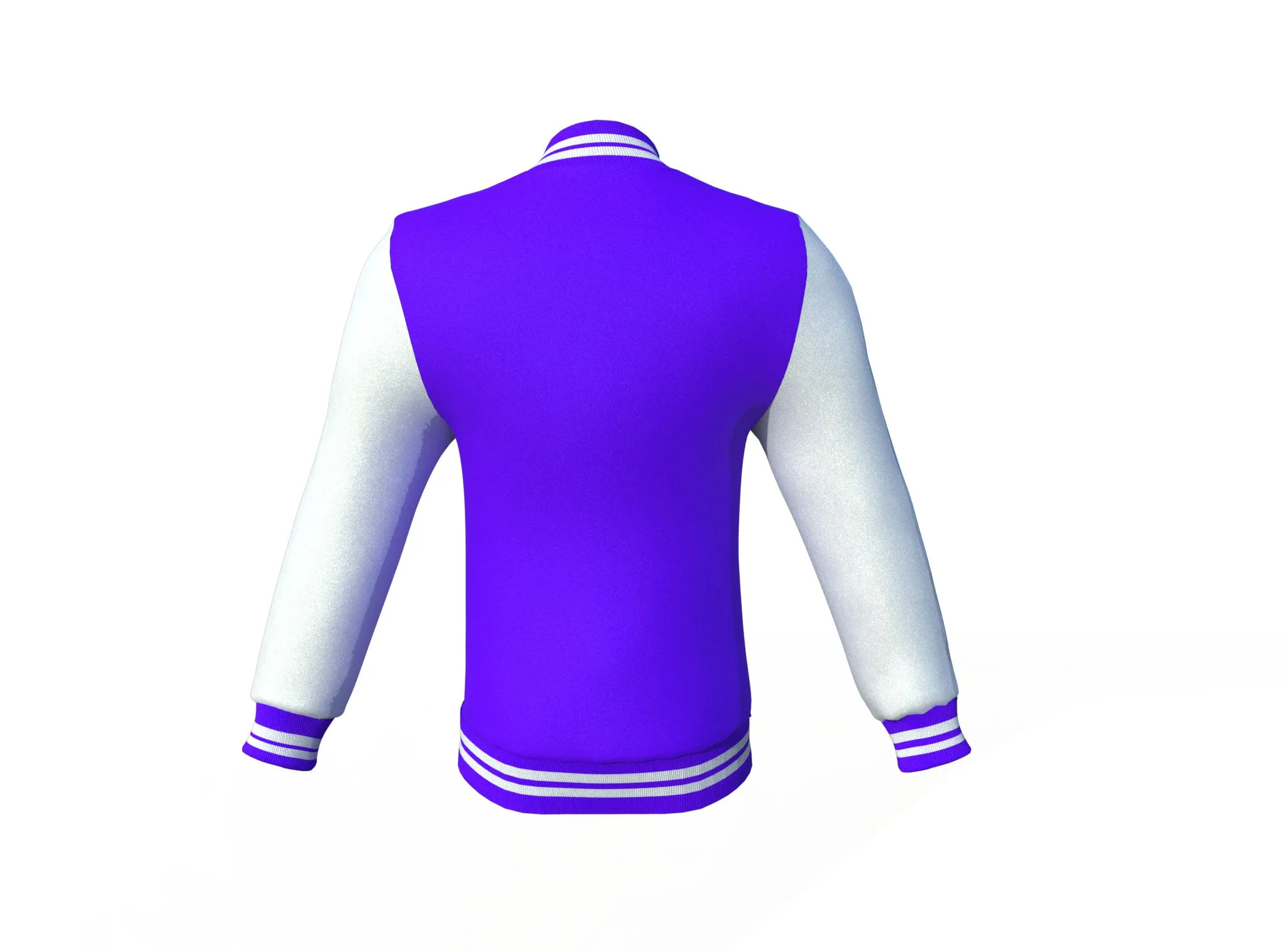 Purple Varsity Letterman Jacket with White Sleeves