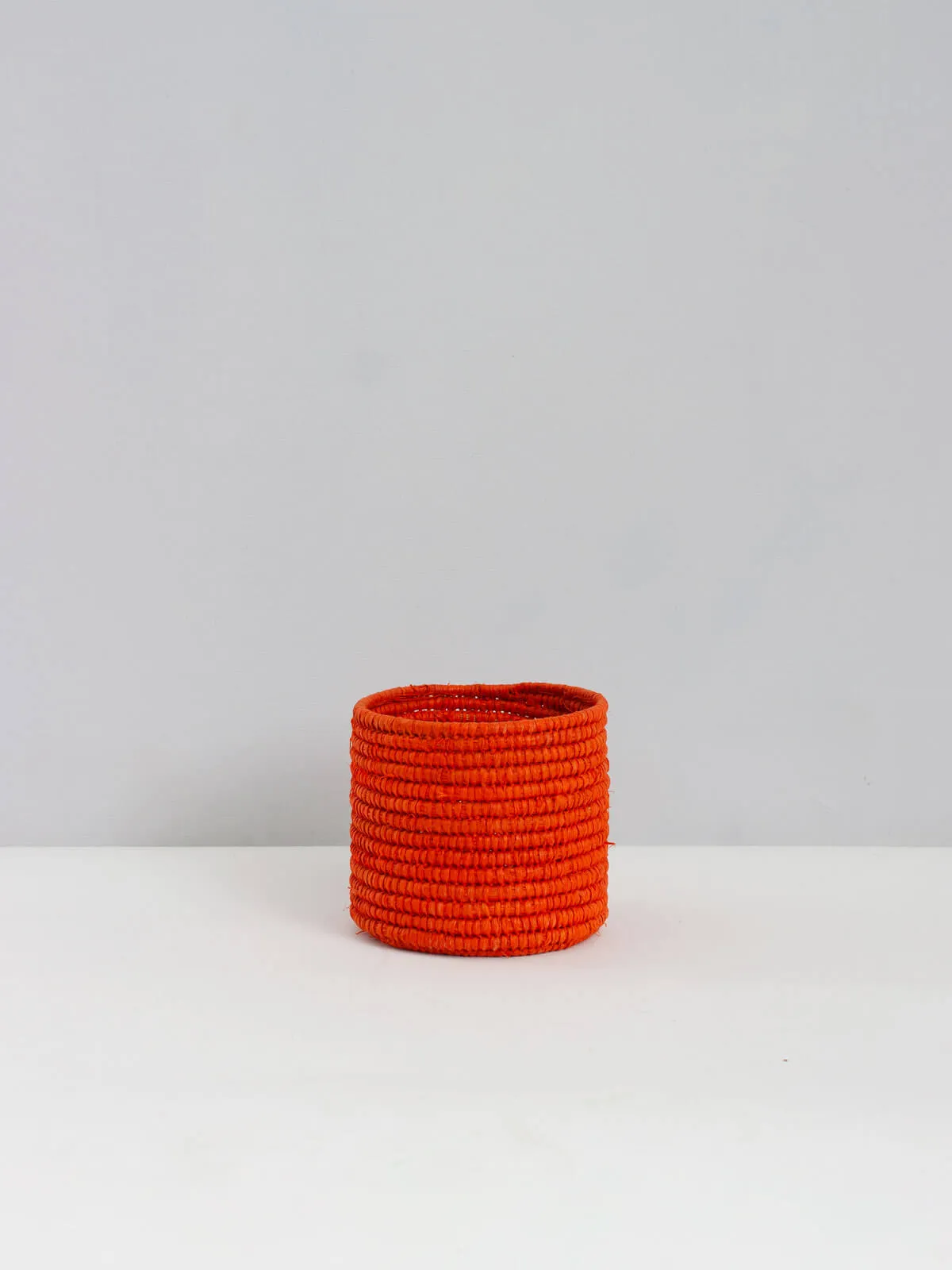 Raffia Storage Pots, Orange