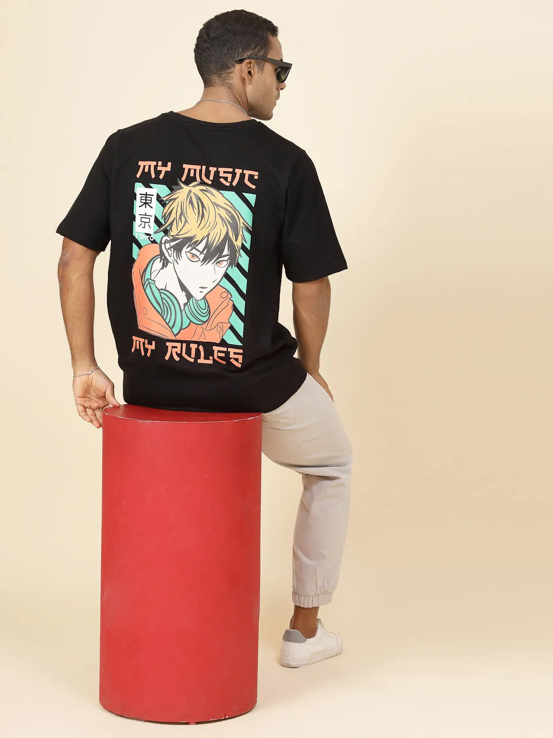 Rule the Music Anime Oversized T-shirt