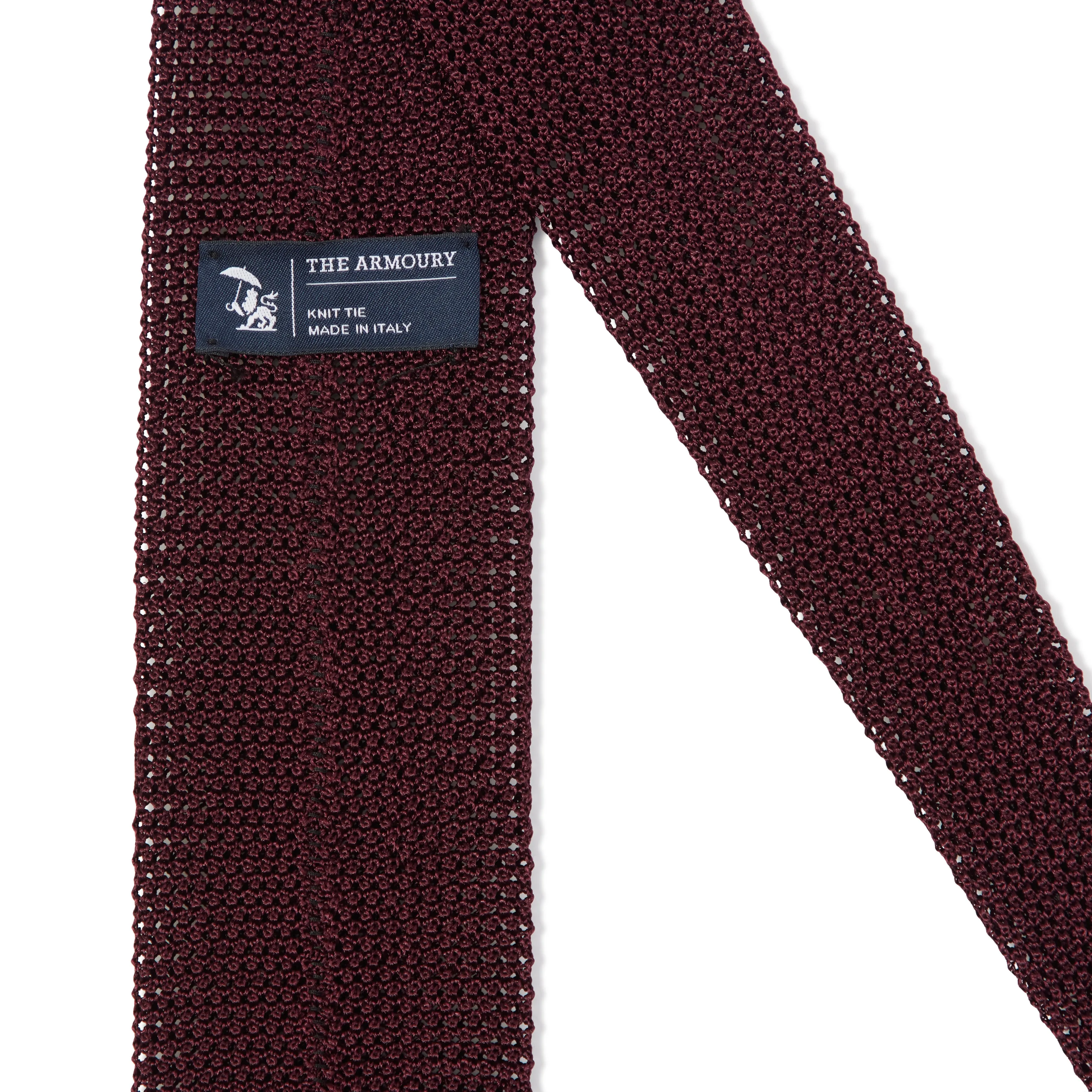 Silk Point End Knit Tie