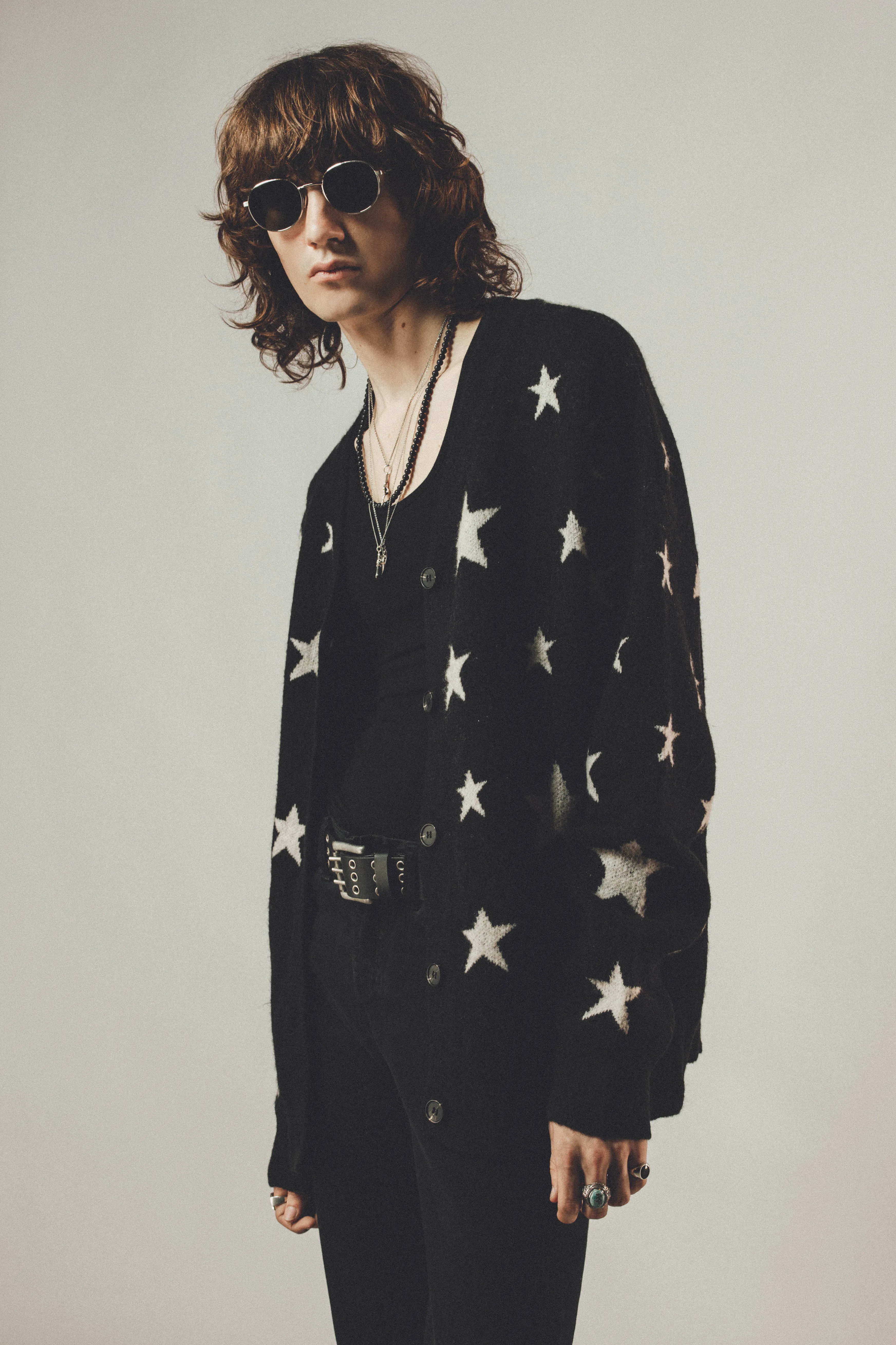 Star Cardigan | Black & White