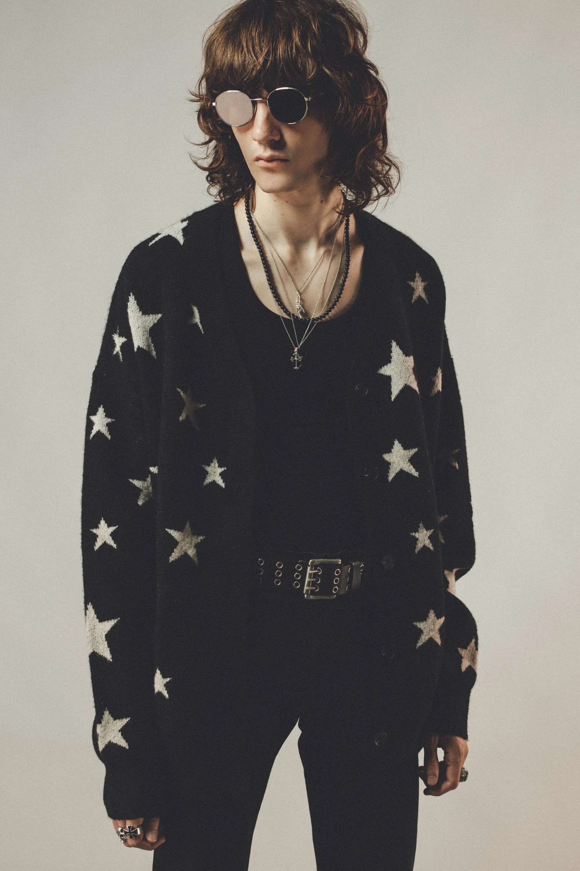 Star Cardigan | Black & White