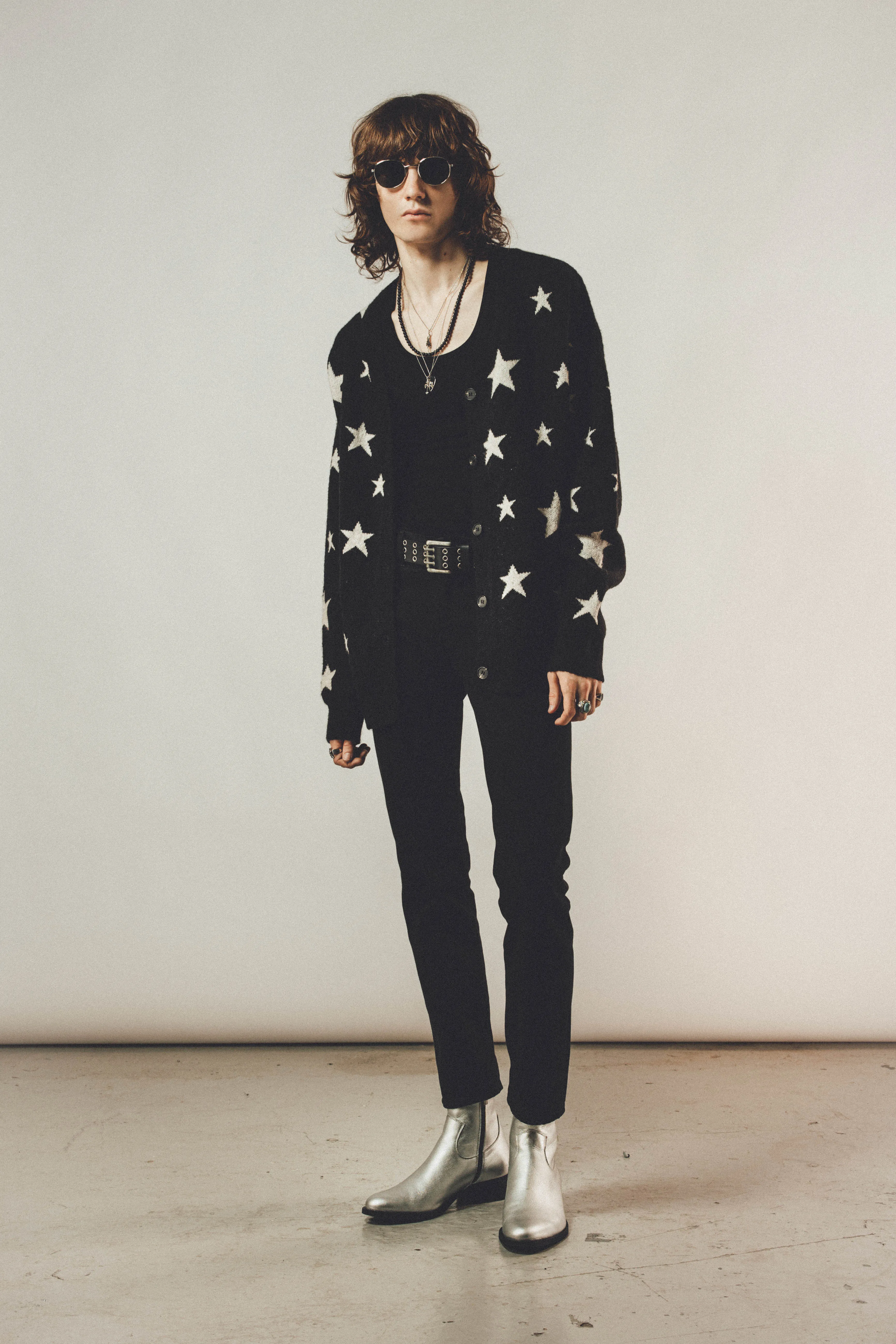 Star Cardigan | Black & White