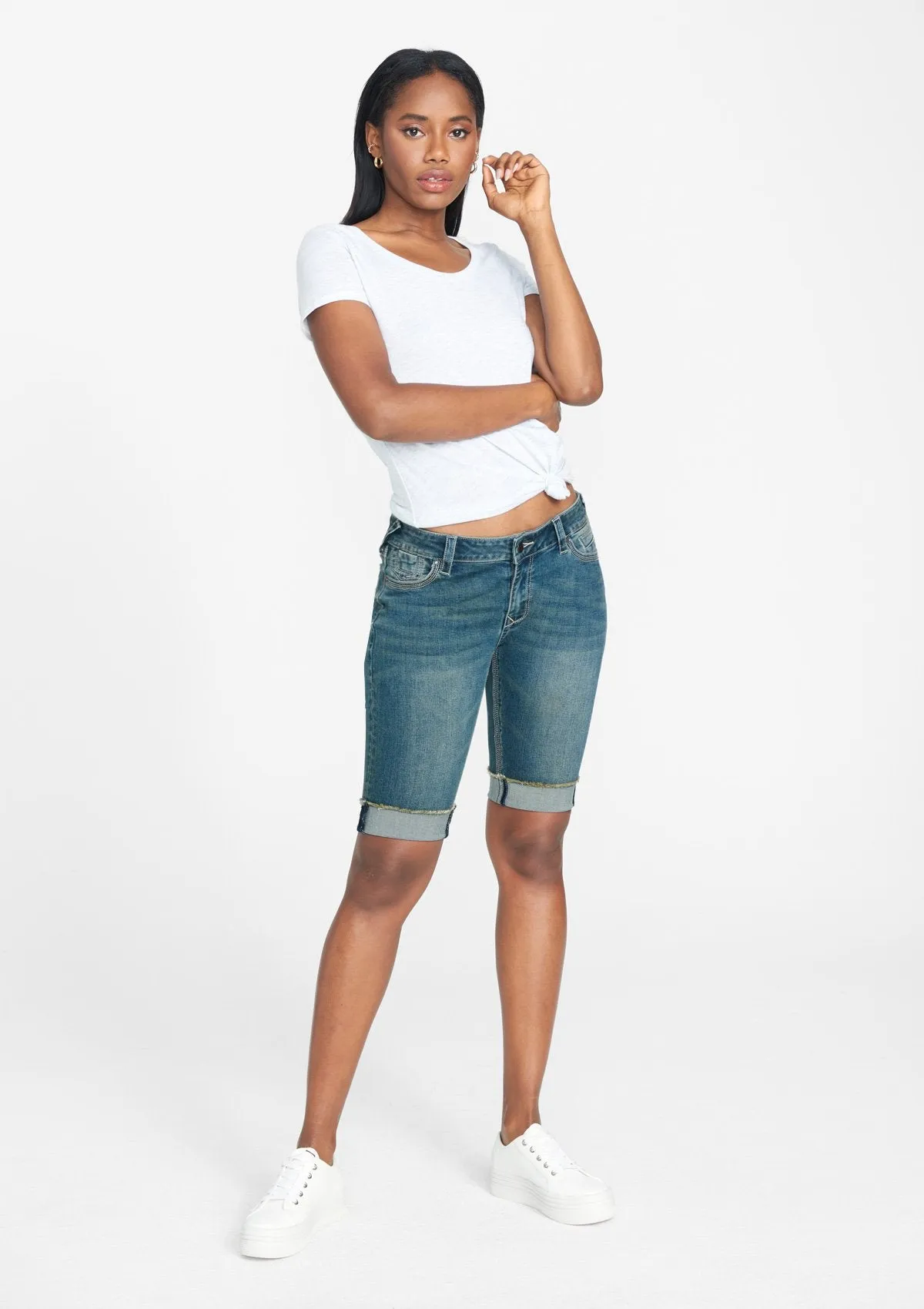 Tall Alanna Low Rise Jean Shorts