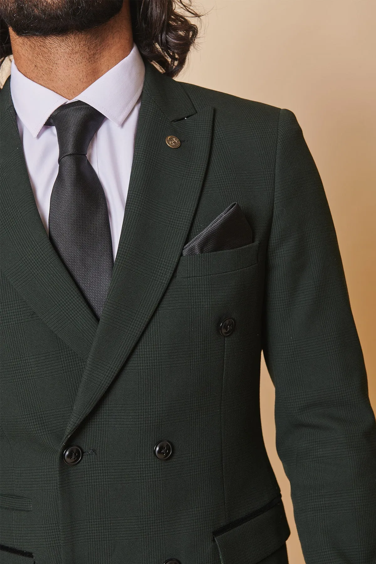 The WBA Collection - BROMLEY Olive Green Double Breasted Suit As Worn By Darnell Furlong