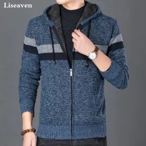 Winter Coat Casual Hooded Jackets Clothing Men Long Sleeve Sweatshirt