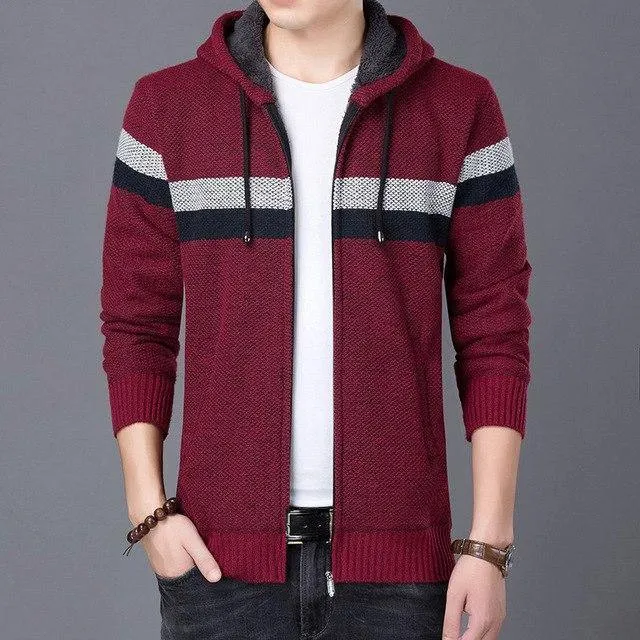 Winter Coat Casual Hooded Jackets Clothing Men Long Sleeve Sweatshirt