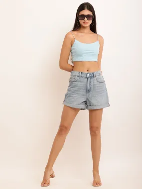 Women Distressed Denim Shorts