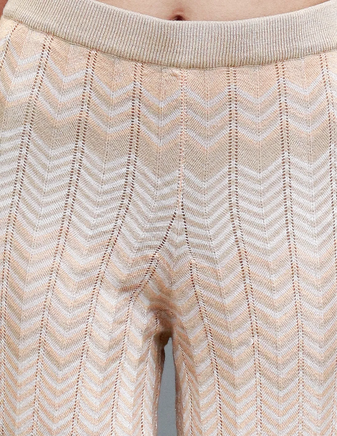 Women Gold Zigzag Trousers